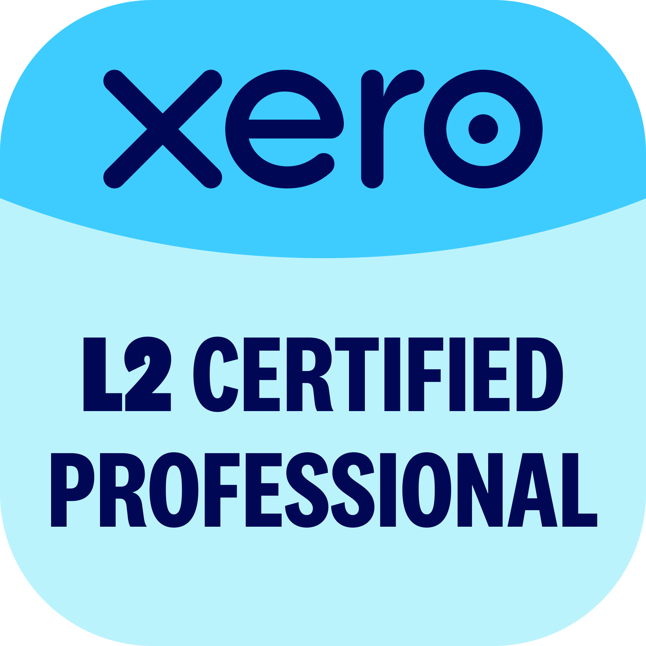 Xero L2 certified professional badge